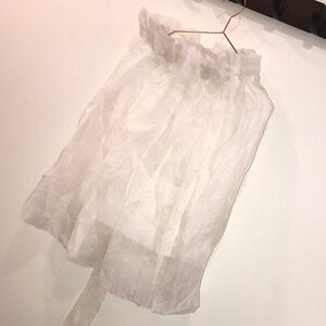 Elegant White Sheer Skirt